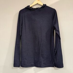 GAIAM Dark Blue Super Soft, Lightweight Long Sleeve hooded Top